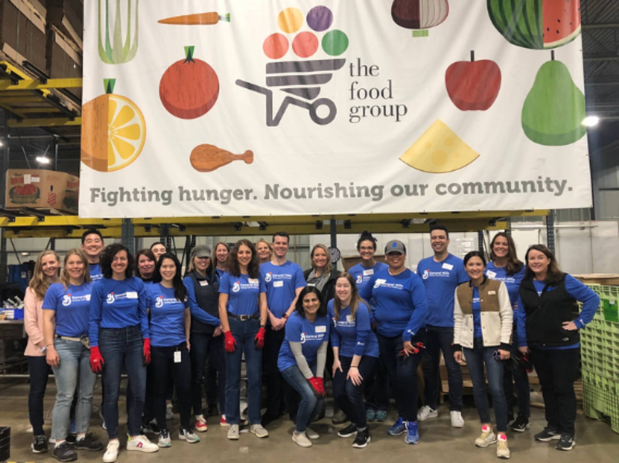 Employees at The Food Group during Global Volunteer Week